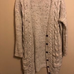 Oversized off-white cardigan